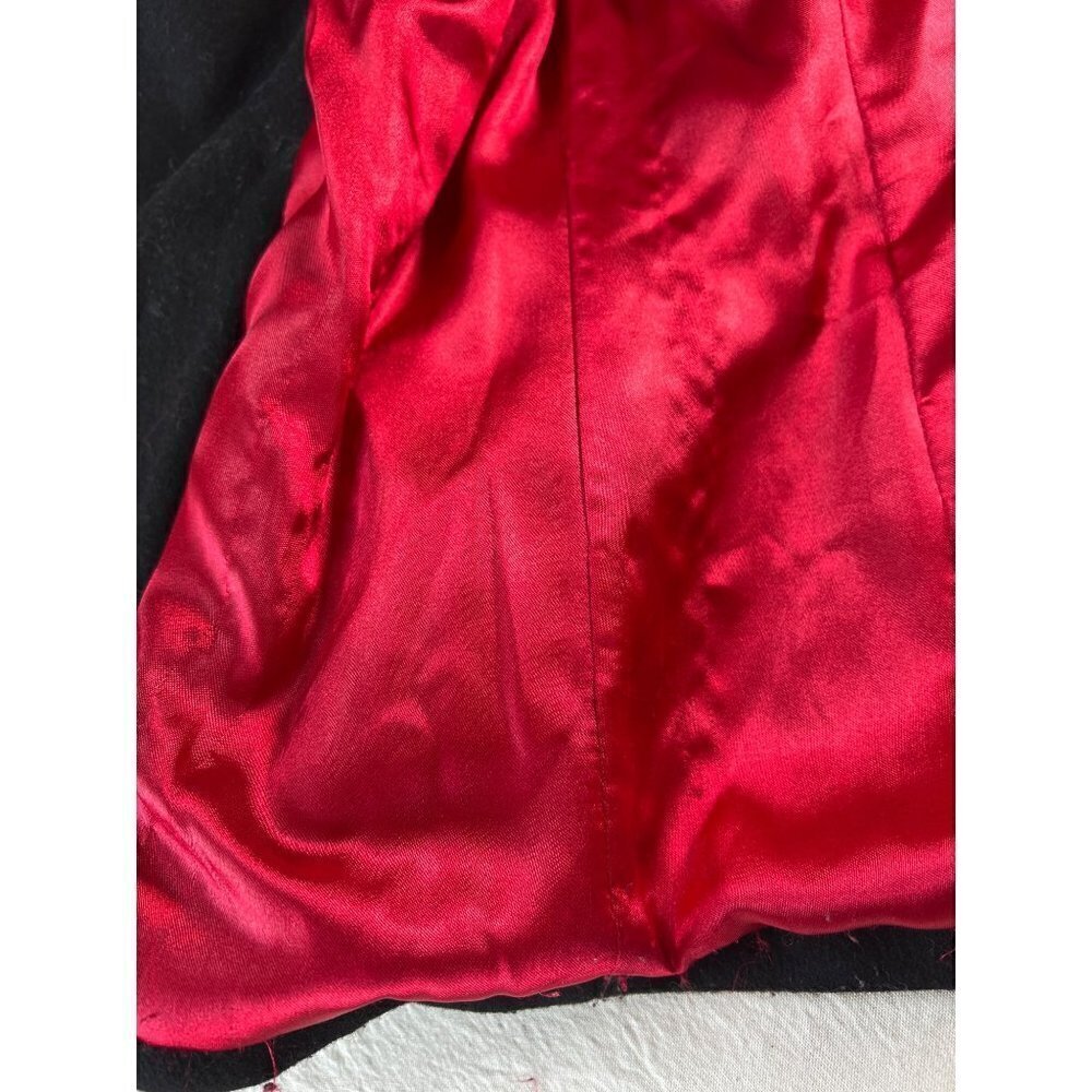 Guess Size XS Navy Wool Jacket DB Button Zip Cross between Moto Peacoat Military - Picture 15 of 16